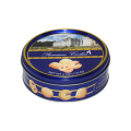 Food grade hot selling round metal cake box packaging tins for butter cookies